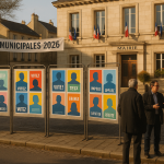 Municipales 2026 : comme prévu, les gauches sont en ébullition Illustration : campagne municipale, affiches politiques et réunions locales dans une rue urbaine