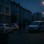 Rillieux-la-Pape et la métropole de Lyon : douze interpellations au fil des récents heurts, quel bilan ? Quartier urbain la nuit avec présence policière et barrières de sécurité, sans visages identifiables