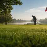 Rachat du Golf du Clou : un nouveau chapitre près de Lyon Golf du Clou près de Villars-les-Dombes : green et drapeau au matin